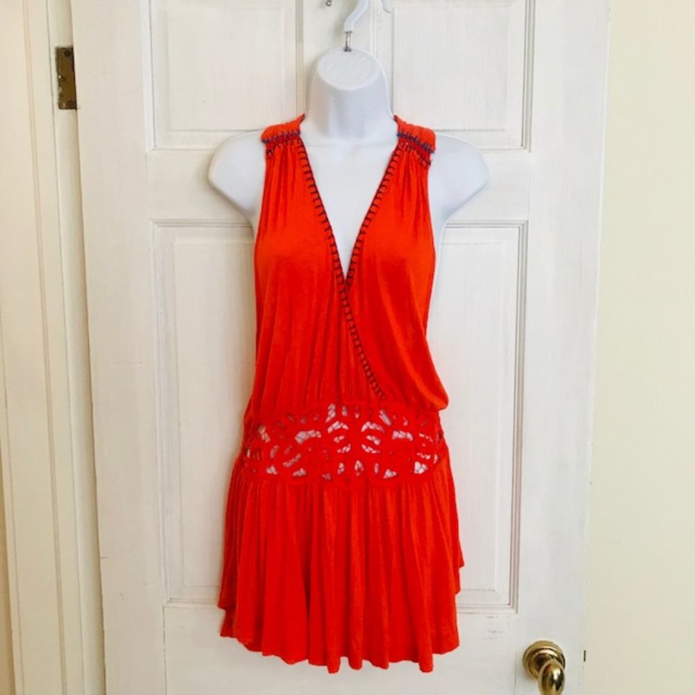 Free People Orange Tank Top